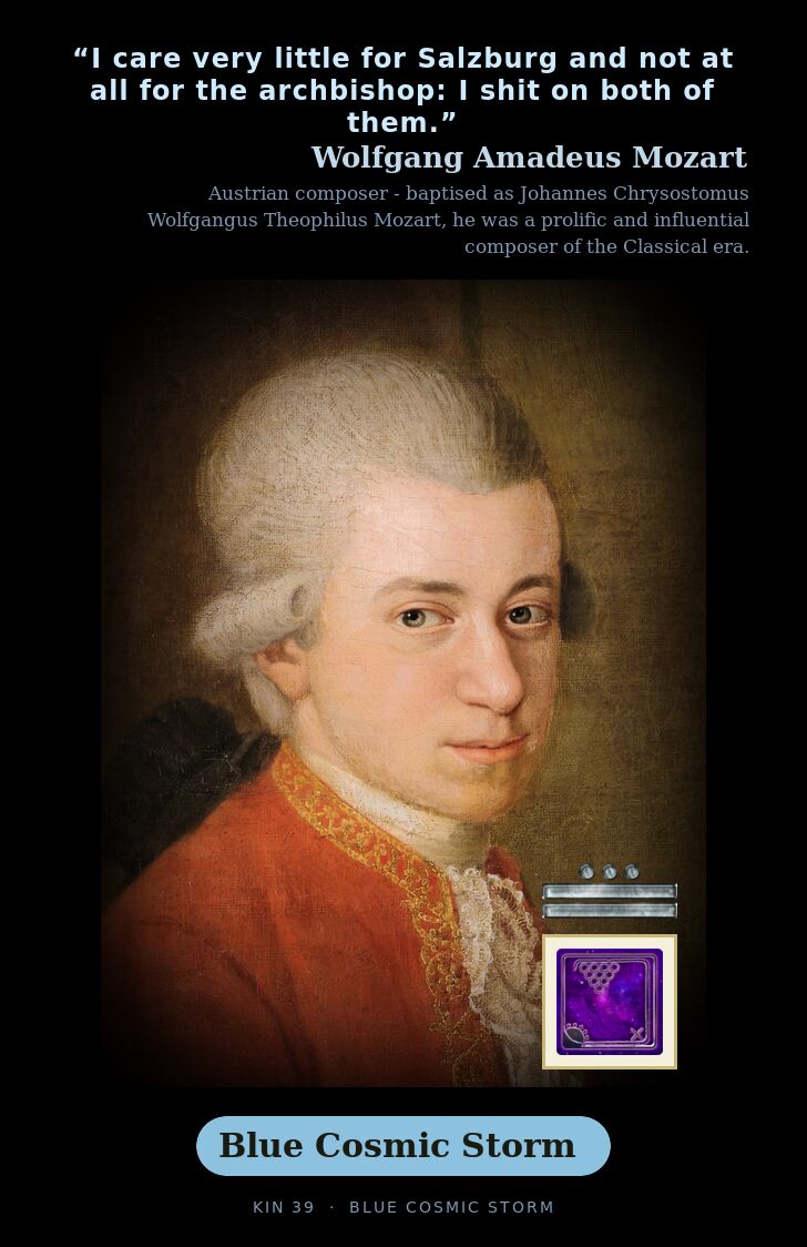 Wolfgang Amadeus Mozart · Blue Cosmic Storm