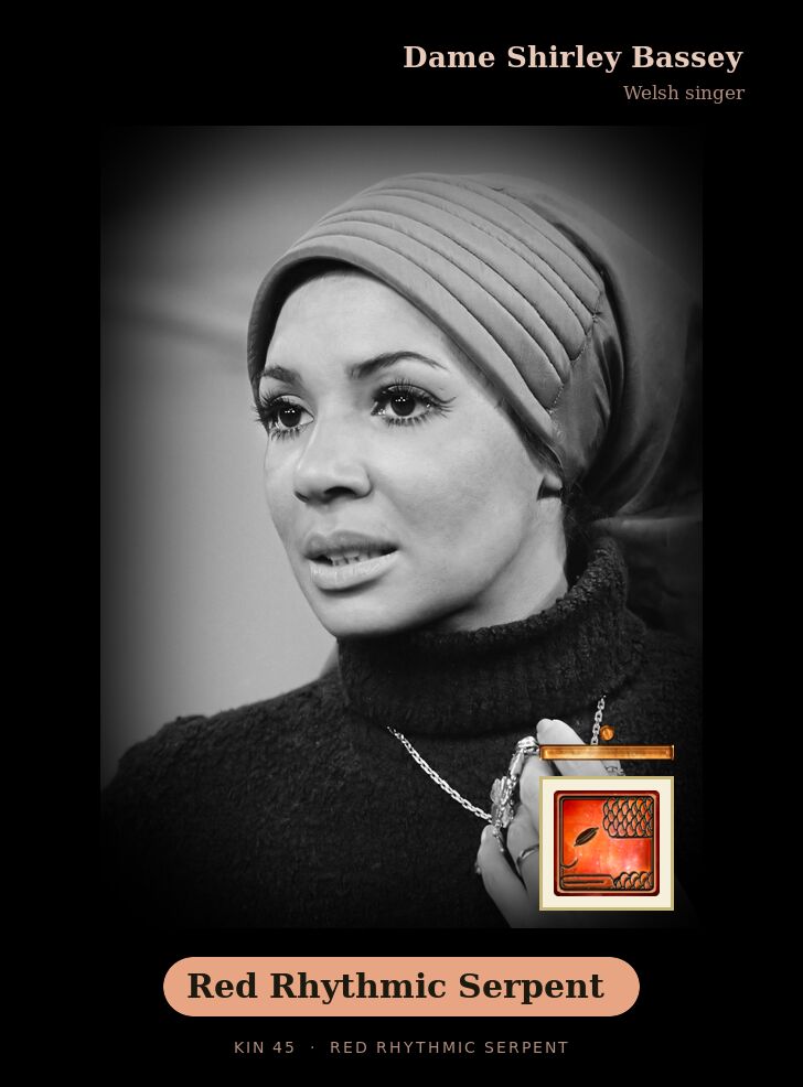 Dame Shirley Bassey · Red Rhythmic Serpent
