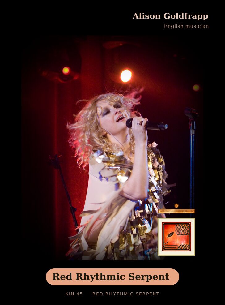 Alison Goldfrapp · Red Rhythmic Serpent