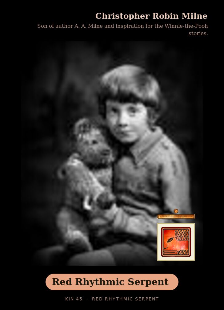 Christopher Robin Milne · Red Rhythmic Serpent