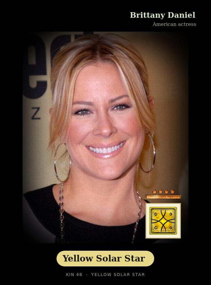 Brittany Daniel · Yellow Solar Star