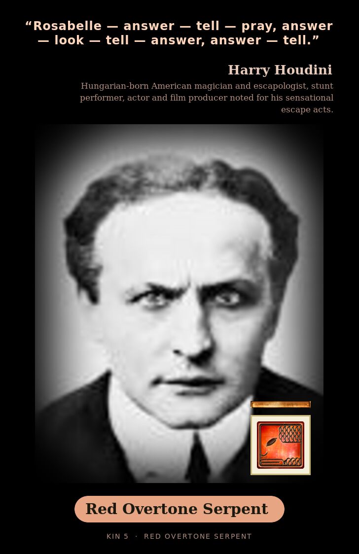 Harry Houdini · Red Overtone Serpent