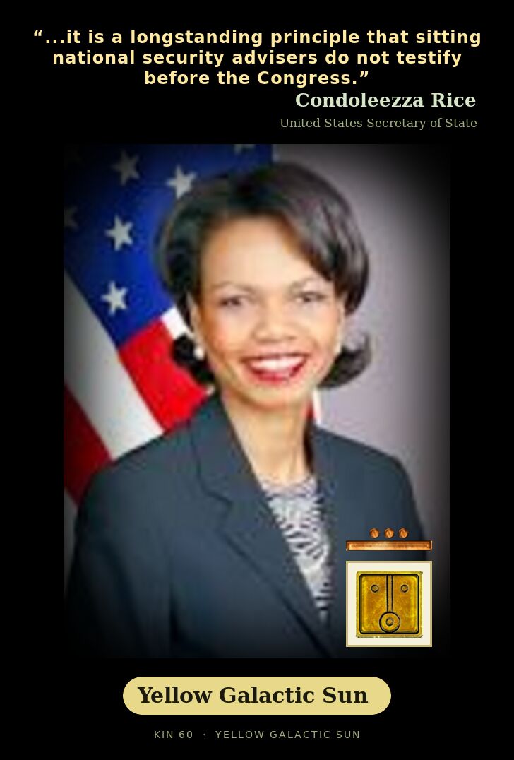 Condoleezza Rice · Yellow Galactic Sun